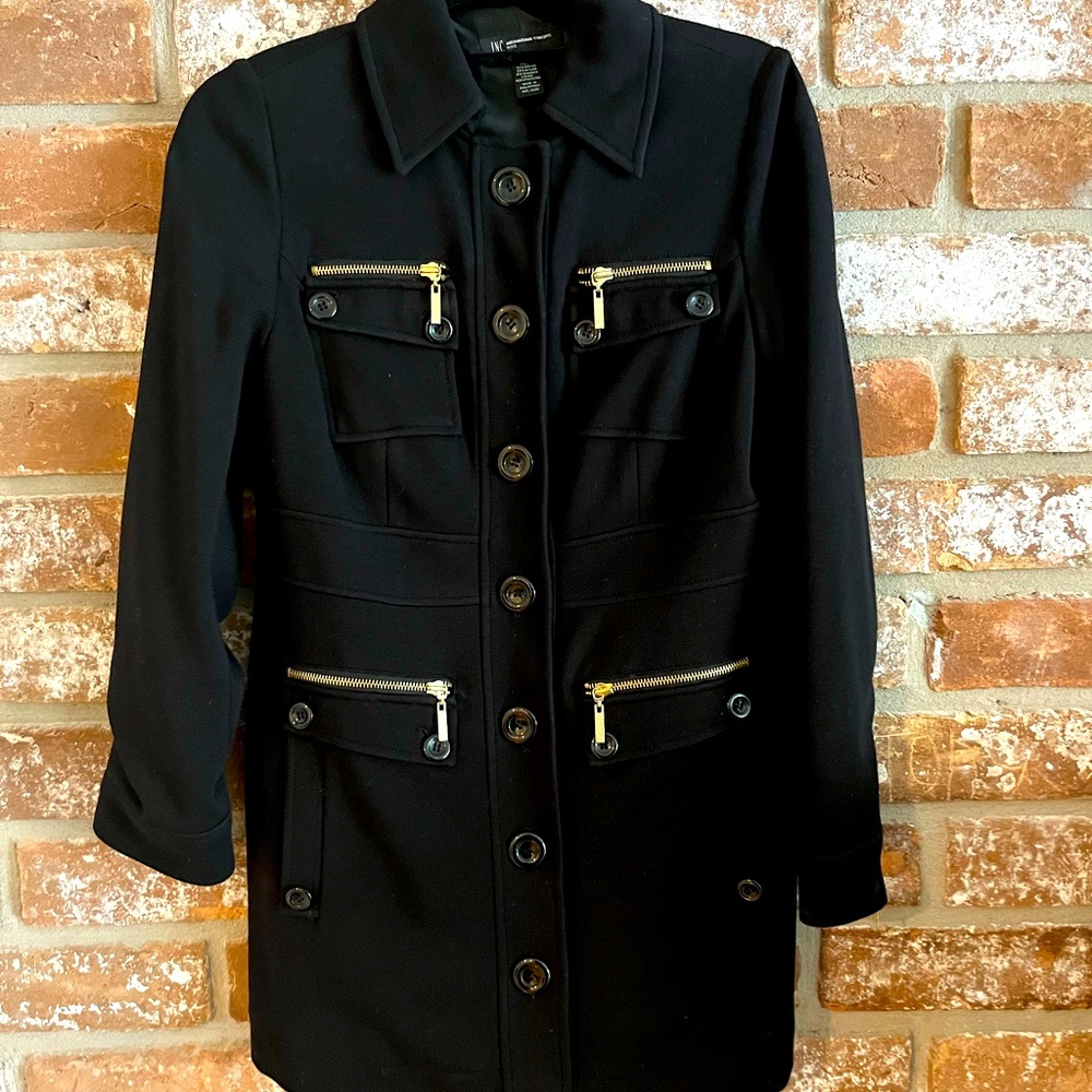 International Concept INC Women’s Petite S/M Black Jacket